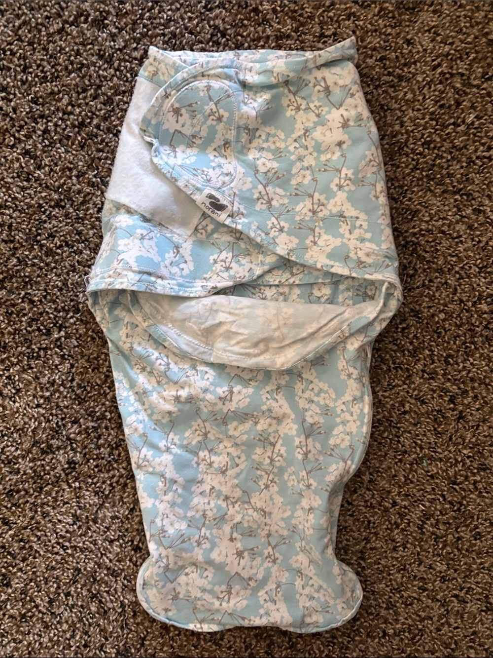 SwaddleMe Floral Blue Baby Sleep Sack - Light Blue